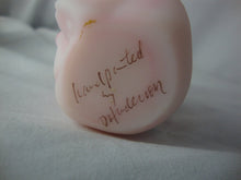Load image into Gallery viewer, Vintage Fenton Pink Satin Rosaline Handpainted Apple Blossom Bear Figure
