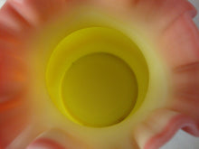Load image into Gallery viewer, 1978 Fenton Uranium Burmese Handpainted Signed Robin on Dogwood Small Flower Vase
