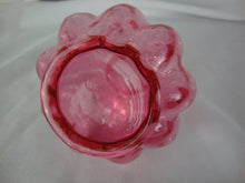 Load image into Gallery viewer, Vintage Fenton Cranberry Melon Diamond Optic Perfume Bottle with Stopper
