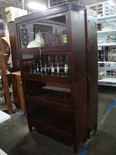 Load image into Gallery viewer, Vintage Mahogany &amp; Mahogany Veneer Four Stack Barrister Bookcase
