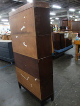 Load image into Gallery viewer, Vintage Mahogany &amp; Mahogany Veneer Four Stack Barrister Bookcase
