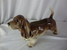 Load image into Gallery viewer, Vintage Ceramic Bassett Beagle Hound Planter 12&quot; Length
