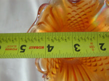 Load image into Gallery viewer, Vintage Marigold Carnival Diamond Ribbed Glass Vase
