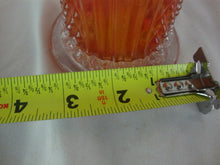 Load image into Gallery viewer, Vintage Marigold Carnival Diamond Ribbed Glass Vase
