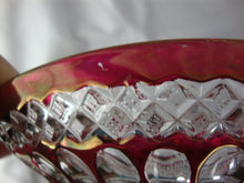 Load image into Gallery viewer, Vintage Westmoreland Ruby Red Clear Flash Heart Candy Trinket Dish with Finger Loop
