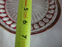 Load image into Gallery viewer, Vintage Westmoreland Ruby Red Clear Flash Heart Candy Trinket Dish with Finger Loop
