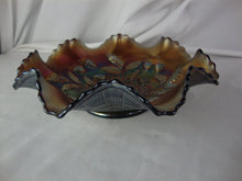 Load image into Gallery viewer, Vintage Northwood Amethyst Carnival Strawberry with Basket Weave Exterior Bowl
