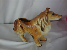 Load image into Gallery viewer, Vintage Ceramic Collie Dog Indoor Planter Imperfect

