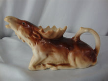 Load image into Gallery viewer, Vintage Czech Ceramic Bellowing Moose Figure Creamer
