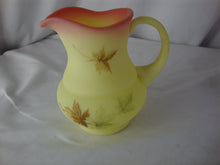 Load image into Gallery viewer, Vintage Fenton Uranium Burmese Autumn Leaf Small Creamer Pitcher
