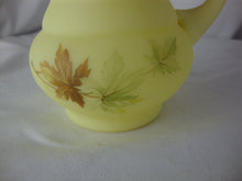 Load image into Gallery viewer, Vintage Fenton Uranium Burmese Autumn Leaf Small Creamer Pitcher
