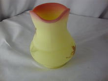 Load image into Gallery viewer, Vintage Fenton Uranium Burmese Autumn Leaf Small Creamer Pitcher
