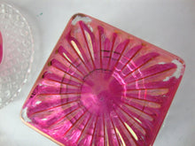 Load image into Gallery viewer, Westmoreland Clear Ruby Red Flash Square Pedestal Short Candy Dish with Lid
