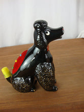 Load image into Gallery viewer, MCM Wales Japan Black Ceramic Poodle Sewing Pin Cushion Holder Figurine
