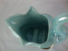 Load image into Gallery viewer, Vintage Royal Copley Aqua Iridescent Gold Ceramic Swan Planter
