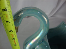 Load image into Gallery viewer, Vintage Royal Copley Aqua Iridescent Gold Ceramic Swan Planter
