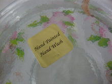 Load image into Gallery viewer, Vintage Handpainted Apple Blossom Clear Glass Cookie Biscuit Jar with Lid
