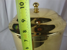 Load image into Gallery viewer, Vintage Copper Craft Brass Ice Bucket White Ceramic Liner and Brass Lid
