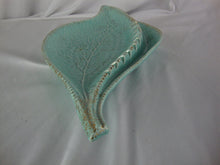 Load image into Gallery viewer, MCM California Pottery Aqua Gold Leaf Ashtray Trinket Dish
