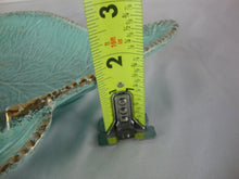 Load image into Gallery viewer, MCM California Pottery Aqua Gold Leaf Ashtray Trinket Dish
