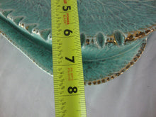 Load image into Gallery viewer, MCM California Pottery Aqua Gold Leaf Ashtray Trinket Dish
