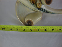Load image into Gallery viewer, Vintage Hull Pottery Parchment Pine Cone Cornucopia Vase

