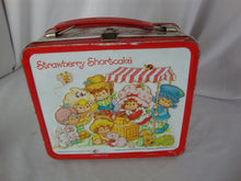 Load image into Gallery viewer, 1981 Strawberry Shortcake Metal Kids Lunchbox with (Damaged) Thermos
