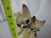 Load image into Gallery viewer, MCM Retro Ceramic Siamese Cat Pair Attached Figurine
