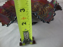 Load image into Gallery viewer, Vintage Northwood Amethyst Carnival Glass Grape &amp; Cable Pattern Pie Crust Decor Bowl

