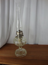 Load image into Gallery viewer, Vintage Aladdin Washington Drape Clear Glass Oil Lamp with Chimney Imperfect
