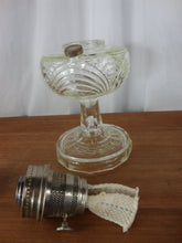 Load image into Gallery viewer, Vintage Aladdin Washington Drape Clear Glass Oil Lamp with Chimney Imperfect
