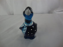 Load image into Gallery viewer, Vintage Fenton Indigo Blue Glass Handpainted Winter Goose Figurine

