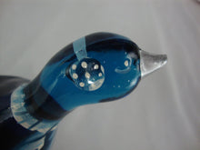 Load image into Gallery viewer, Vintage Fenton Indigo Blue Glass Handpainted Winter Goose Figurine
