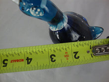 Load image into Gallery viewer, Vintage Fenton Indigo Blue Glass Handpainted Winter Goose Figurine
