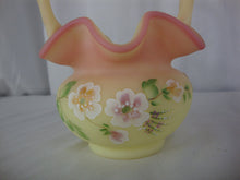 Load image into Gallery viewer, Vintage Fenton Handpainted Numbered Burmese Floral Basket
