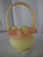 Load image into Gallery viewer, Vintage Fenton Handpainted Numbered Burmese Floral Basket
