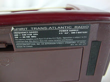 Load image into Gallery viewer, Vintage Spirit Trans-Atlantic Battery Red/Cream Plastic Flip Up Suitcase Radio
