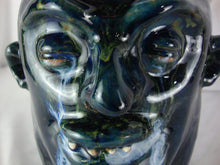 Load image into Gallery viewer, Marvin Bailey Folk Art Potter Dark Streaked Crying Eyes Four Tooth Ugly Face Jug
