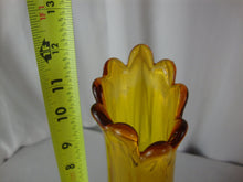 Load image into Gallery viewer, MCM Kanawha Amber Glass Moon Stars Swung Pedestal Vase
