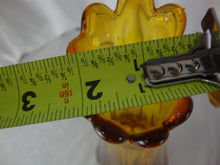 Load image into Gallery viewer, MCM Kanawha Amber Glass Moon Stars Swung Pedestal Vase
