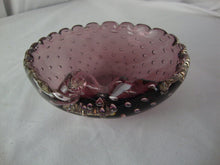 Load image into Gallery viewer, Vintage Purple Amethyst Controlled Bubble Scallop Shell Ashtray Candy Dish Bowl
