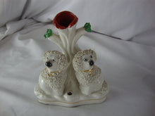 Load image into Gallery viewer, Antique Staffordshire England Spaghetti Poodle Spill Vase with Quill Ink Pen Holder
