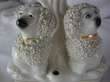 Load image into Gallery viewer, Antique Staffordshire England Spaghetti Poodle Spill Vase with Quill Ink Pen Holder
