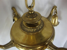 Load image into Gallery viewer, Vintage Brass Four Arm Bell Ceiling Mount Light Fixture UNTESTED
