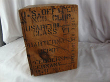 Load image into Gallery viewer, Vintage Jameson Whiskey Wood Crate US Military NCO Club Germany Stamp
