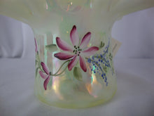 Load image into Gallery viewer, Vintage Fenton Art Glass Handpainted Topaz Glass Small Decor Basket

