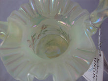 Load image into Gallery viewer, Vintage Fenton Art Glass Handpainted Topaz Glass Small Decor Basket
