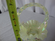 Load image into Gallery viewer, Vintage Fenton Art Glass Handpainted Topaz Glass Small Decor Basket
