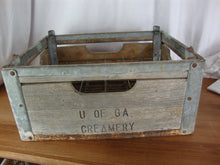 Load image into Gallery viewer, Vintage University of Georgia Creamery Wood Metal 30 Slot Half Pint Bottle Carry Crate
