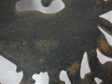 Load image into Gallery viewer, Vintage Wiliton Cast Iron Crowing Roosters Opposing Wall Counter Trivet Pair
